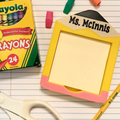 Personalized Pencil Sticky Note Holder: Teacher Gift